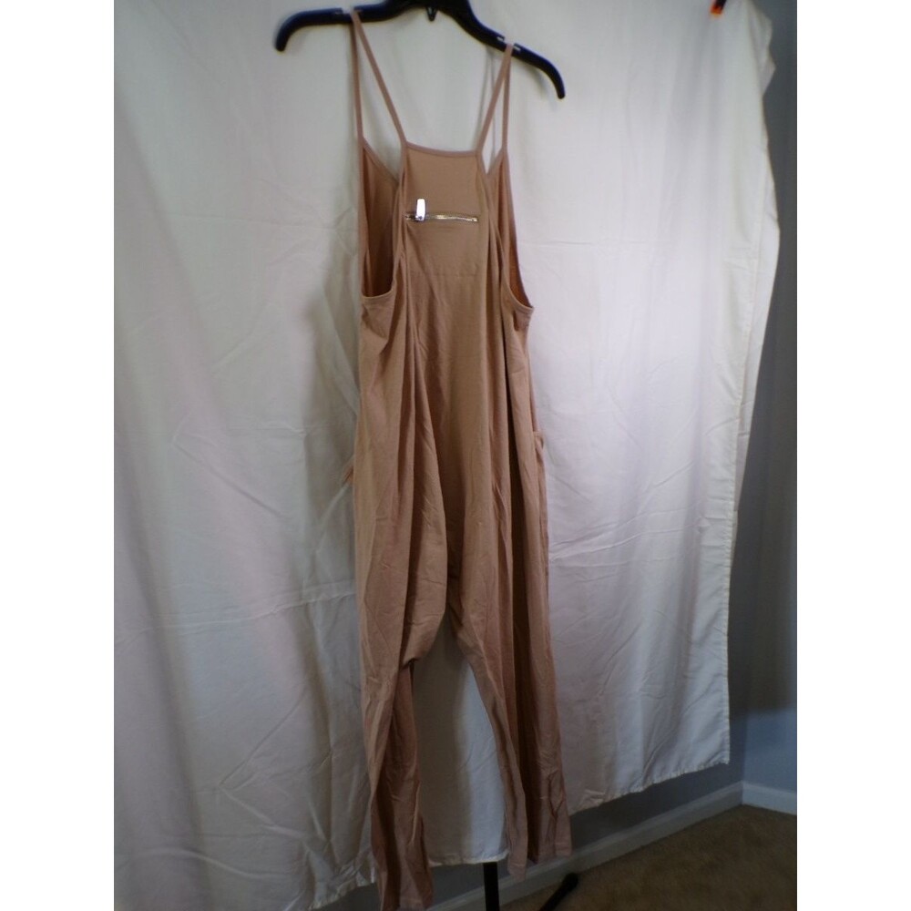 Jumpsuit Light Coffee Size L Spaghetti Strap